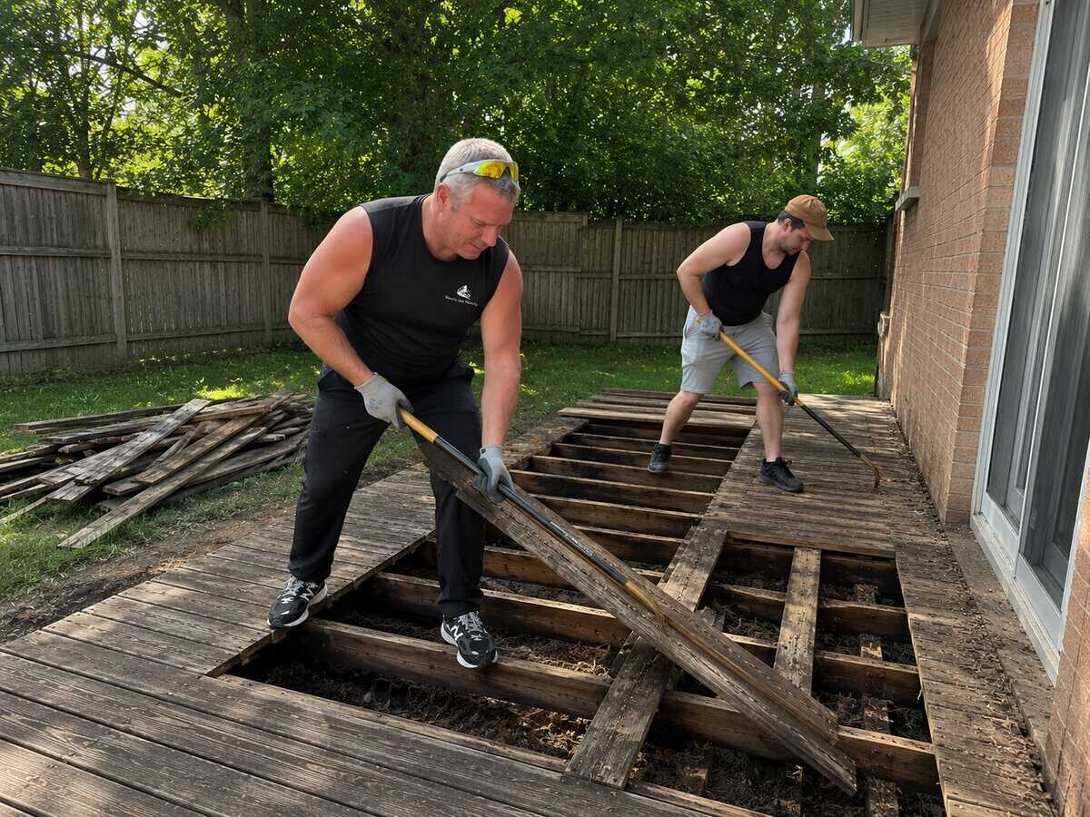 Deck and shed teardown and haul-off