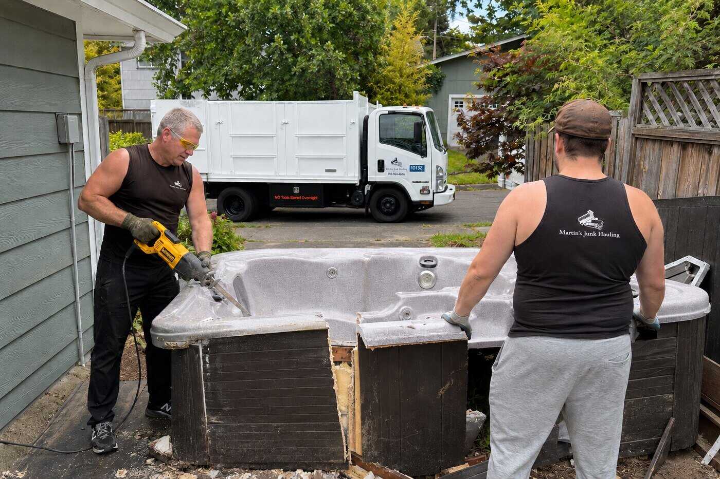 Hot tub removal in the Portland metro